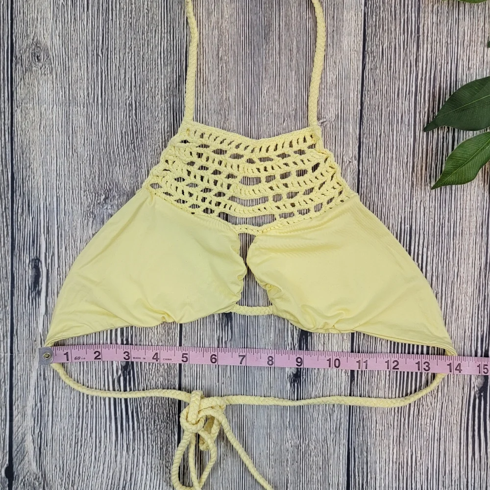 Frankie's Bikinis Yellow Mimi Bikini Top